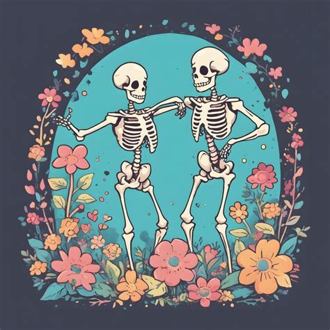 Premium Photo | Cute Skeleton Couple