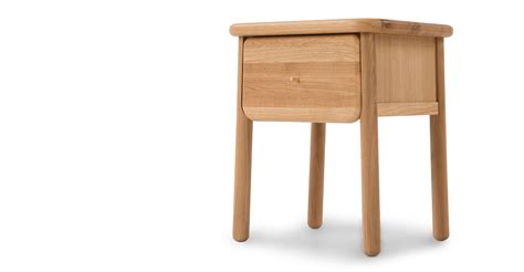 Jonah Small Bedside Table, Oak and Brass | made.com | Bedside table design, Small bedside table ...