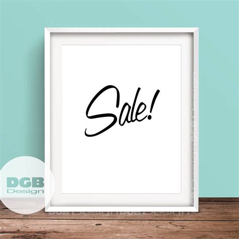 Sale! Signage Printable, Retail Store Sign, Classic, PRINTABLE Art,Sales Room Signage, Old ...