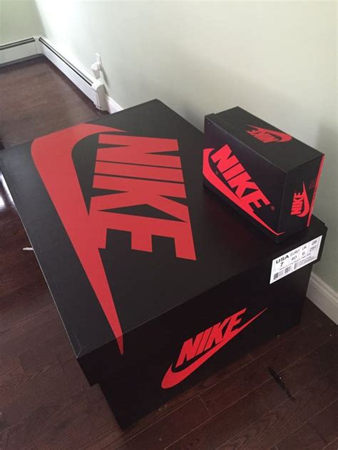 The Custom Nike Sneaker Box stores 16 pairs of size 10 sneakers, and also doubles as a bench or ...