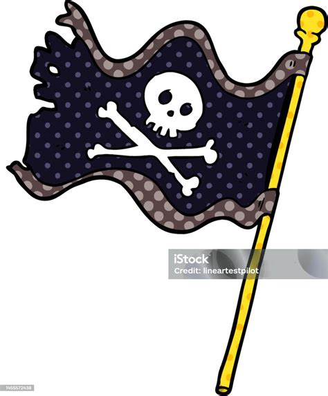 Cartoon Pirate Flag Stock Illustration - Download Image Now - Art, Art Product, Cartoon - iStock