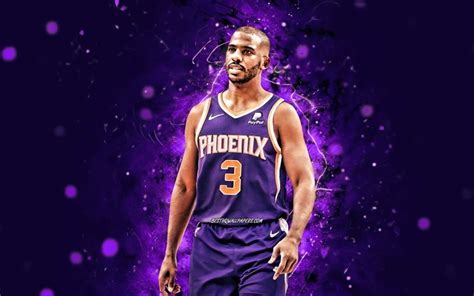 Download wallpapers Chris Paul, 4k, Phoenix Suns, NBA, basketball stars, violet neon lights ...