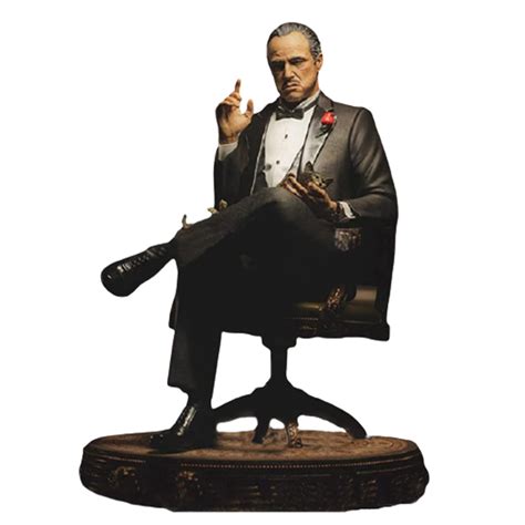 Buy ZJWAI Classic Movie Character Sculpture with Chair -The Godher Don Vito Corleone Statue Mini ...