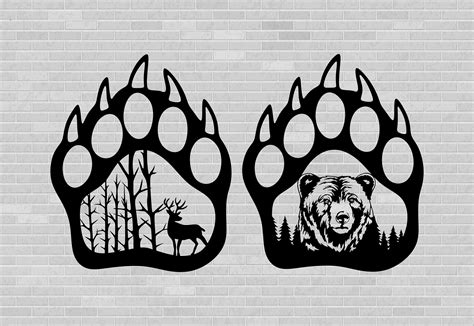 Bears Paw vectors Bear paw cut files Bear Paw Print SVG DXF | Etsy