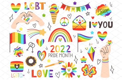 Pride LGBT symbols. Pride month – MasterBundles