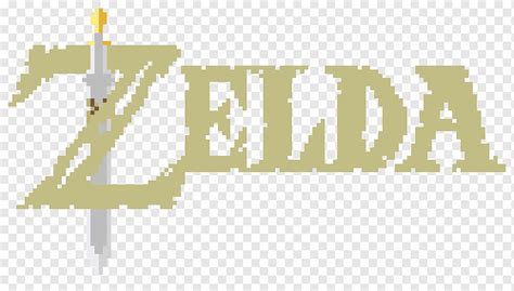 La leyenda de zelda: el logotipo de pixel art de aliento salvaje ...