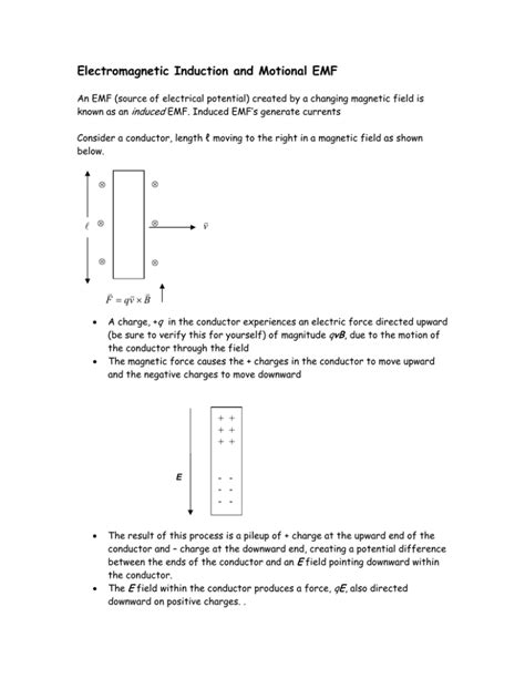 Electromagnetic Induction and Motional EMF