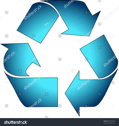 Recycle Blue Symbol Stock Vector Illustration 40231084 : Shutterstock