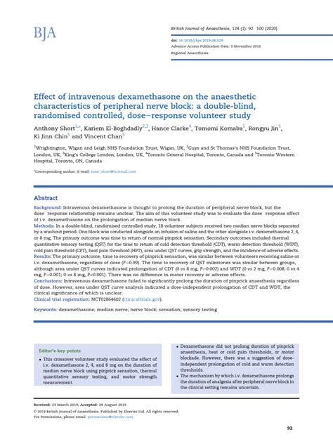 Effects of Dexamethasone PDF | PDF | Anesthesia | Opioid