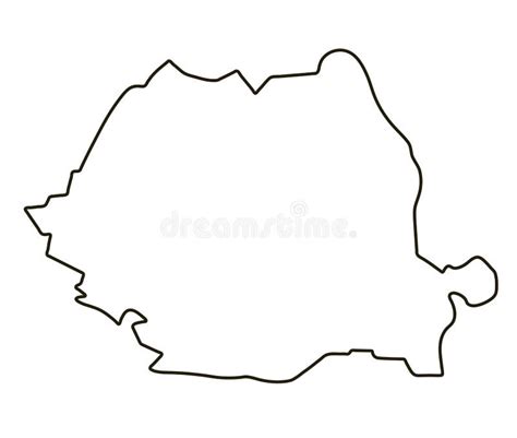 Map of Romania. Outline Map Vector Illustration Stock Vector - Illustration of thin, country ...