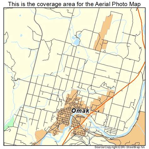 Aerial Photography Map of Omak, WA Washington