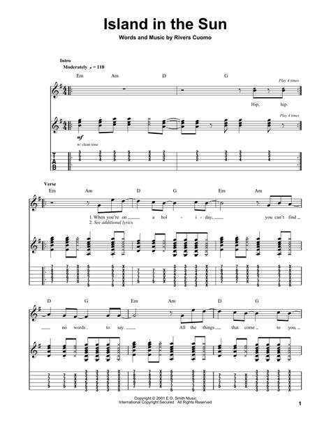 Island In The Sun by Weezer - Guitar Tab Play-Along - Guitar Instructor