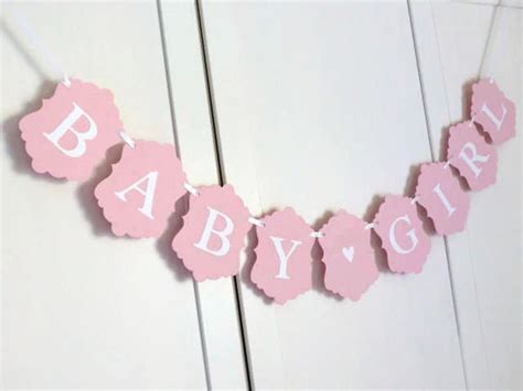 Baby Girl Banner Pink Baby Shower Banner Christening - Etsy