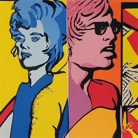 Pop art painting of vintage action figures on Craiyon