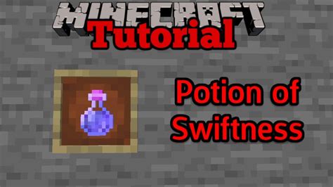 Minecraft Tutorial - How to Make a Potion of Swiftness - YouTube