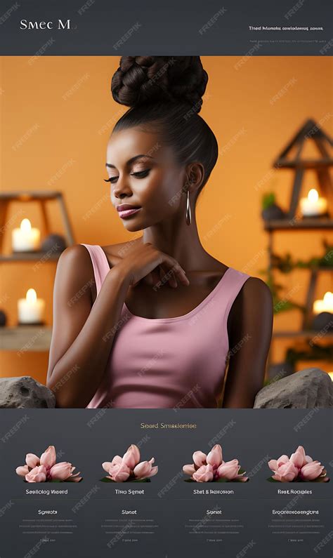 Premium Photo | Website Layout of Upscale Spa and Salon for Men and Women Neutral and Calming ...