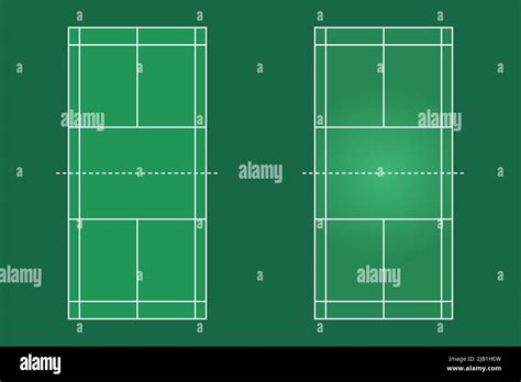 Badminton field flat design, Sport field graphic illustration, Vector of badminton court and ...