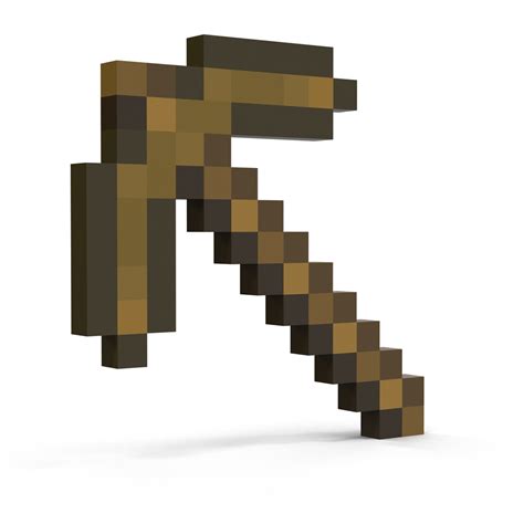 Minecraft Pickaxe Wooden 3d Model