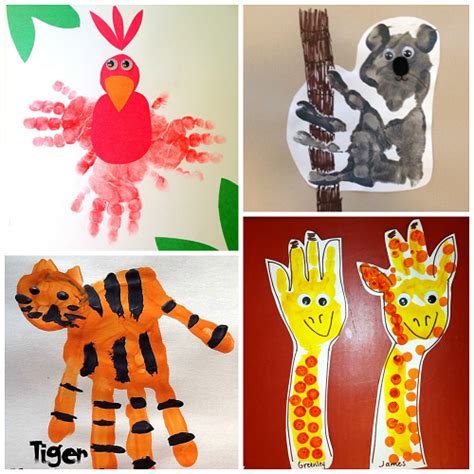 Fun Zoo Animal Handprint Crafts for Kids - Crafty Morning