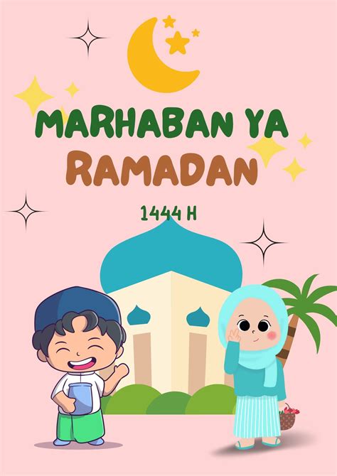 25 Poster Ramadhan Anak SD Tema Ramadhan 2023 Terbaru, Keren, Aesthetic ...