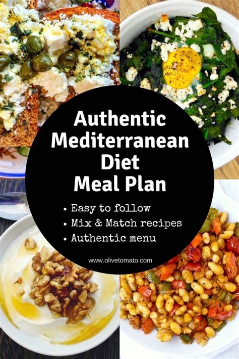 The Authentic Mediterranean Diet Meal Plan and Menu - OliveTomato.com