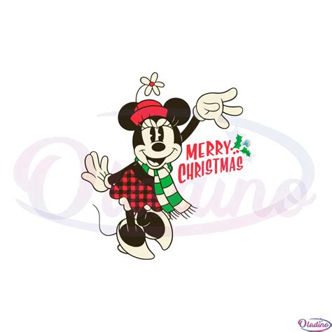 Disney Vintage Minnie Mouse Christmas Svg Cutting Files