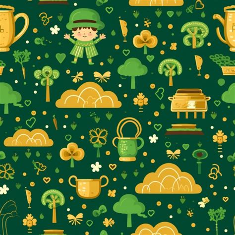 St. Patrick Day Seamless Pattern Free Stock Photo - Public Domain Pictures