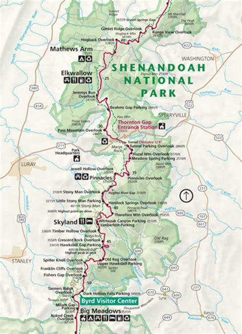 Map Of Shenandoah National Park - Maps Model Online