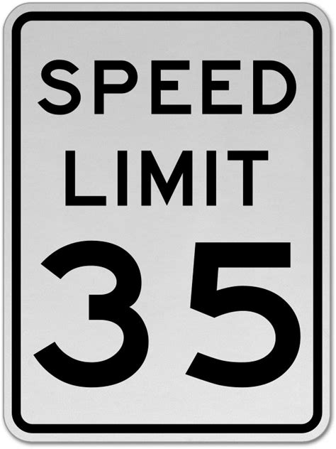 Speed Limit 35 MPH Sign - Save 10% Instantly