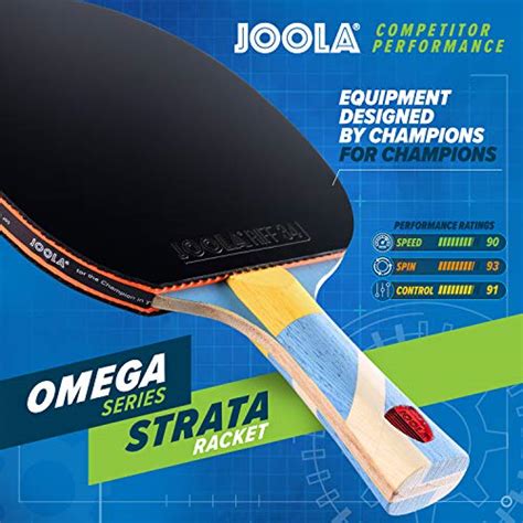 JOOLA Omega Strata - Table Tennis Racket with Flared Handle - Tournament Level Ping Pong Paddle ...