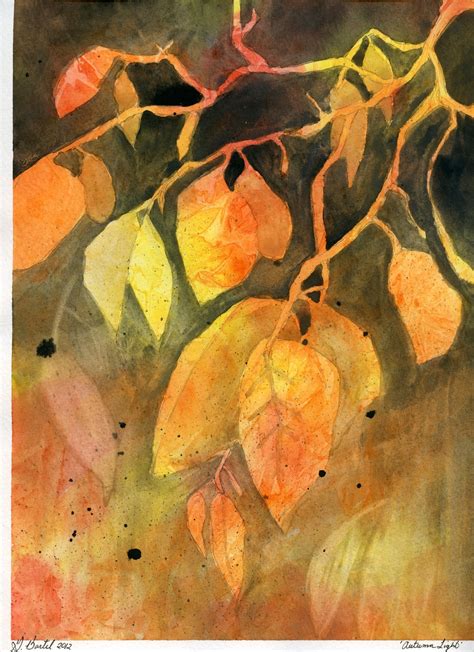 that artist woman: How to Paint Abstract Autumn Leaves