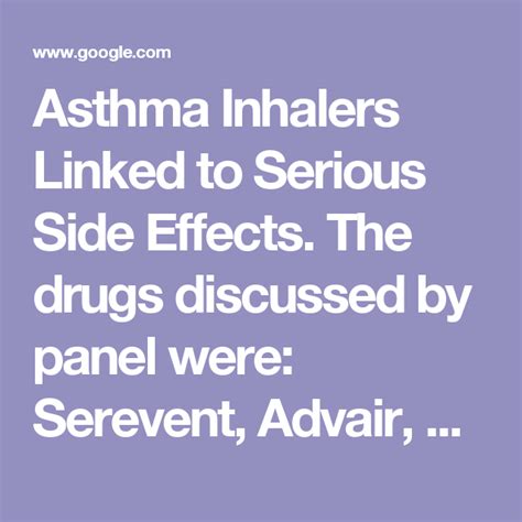 Pin on Asthma inhalers linked to bad health and worse