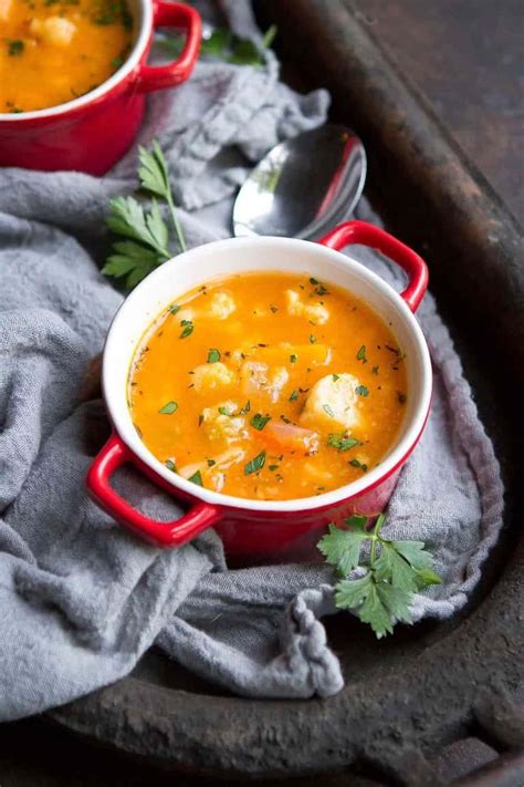 Winter Vegetable Soup Recipe with Butternut Squash & Cauliflower