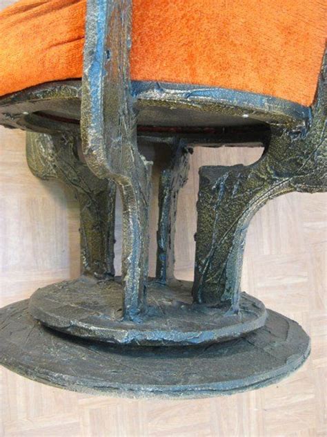 Set of Four Paul Evans Sculpted Bronze Chairs For Sale at 1stDibs