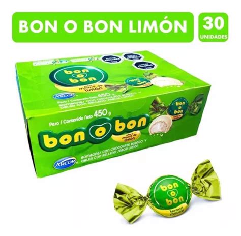 Chocolate Bon O Bon Blanco, Relleno Sabor Limón (30unidades) | Cuotas ...