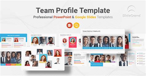 Team Profile PowerPoint Template Designs - SlideGrand