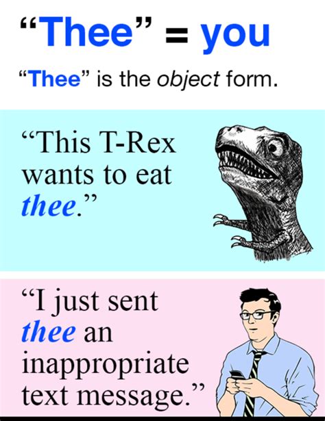 What Is Up With “Thou,” “Thee,” “Thy,” and “Thine”? | Old english words, Grammar and vocabulary ...