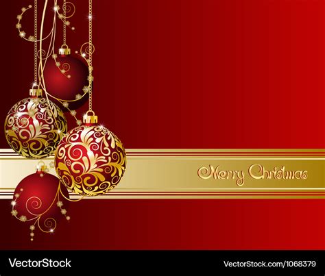 Red christmas card Royalty Free Vector Image - VectorStock