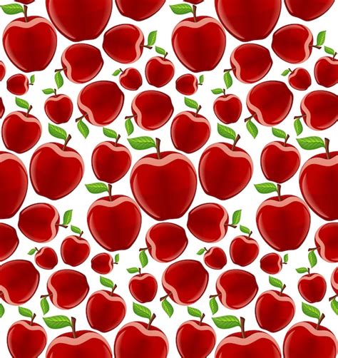 Premium Vector | Apple seamless pattern