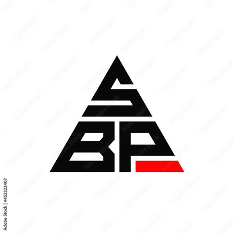 SBP triangle letter logo design with triangle shape. SBP triangle logo ...