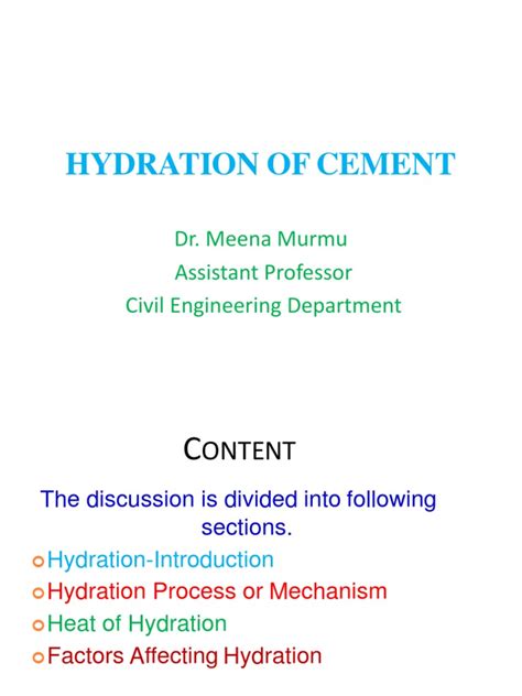 Hydration of Cement | PDF | Cement | Concrete