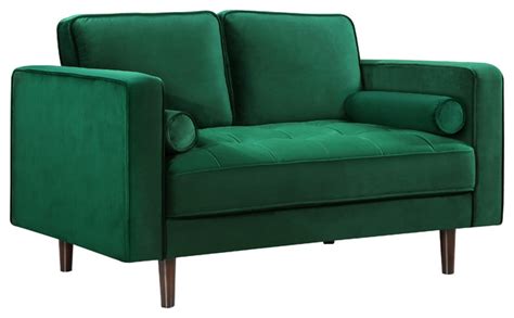 Designing a colourful home décor with green loveseat – TopsDecor.com