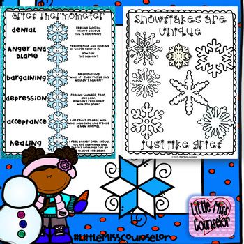 Snowflake Stages of Grief Puzzles, Parent Letter, and More | TpT