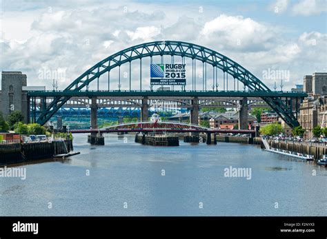 The Tyne bridges from the Gateshead Millennium bridge, Newcastle ...