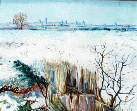 Snowy Landscape with Arles in the Background, 1888 - Vincent van Gogh ...