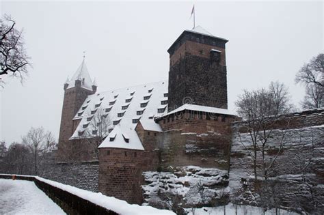 Nuremberg Castle in Winter Time. Bavaria, Germany. Editorial Stock ...