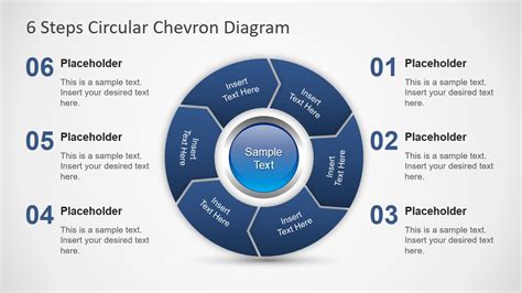 6 Steps Circular Chevron PowerPoint Diagram - SlideModel