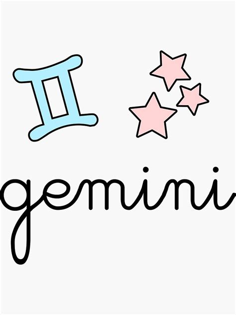 "Gemini Aesthetic" Sticker by AstroCreative | Redbubble