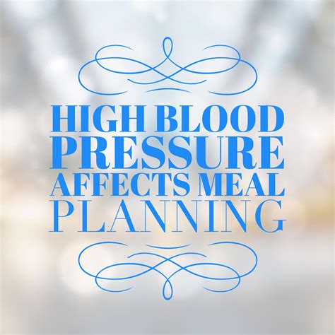 How High Blood Pressure Affects Meal Planning - Healthy Diet Menus For You