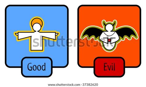 Good Evil Symbols Stock Vector (Royalty Free) 37382620 | Shutterstock